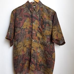 Vintage Givenchy Gentleman linen short-sleeved button down shirt